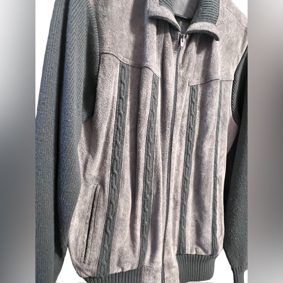 Vintage Oakton Ltd Leather & Sweater Jacket - Picture 3 of 7